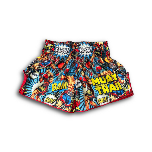 Retro Comic SuperShorts - Blue/Red/Yellow